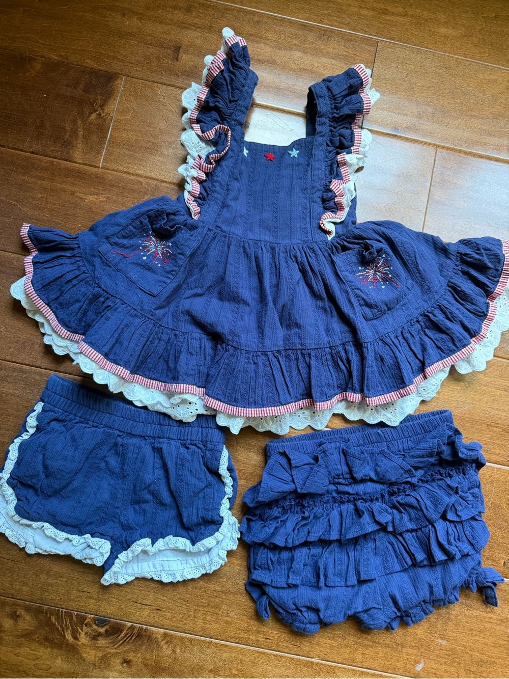 Love & grow fireworks pinafore set